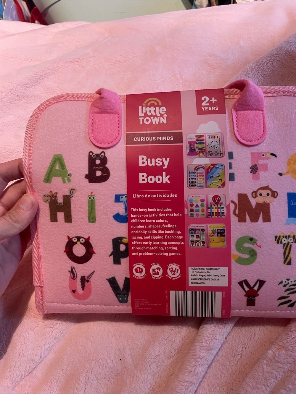 NWT Pink Felt Mermaid Busy Book for Toddlers - Picture 2 of 6